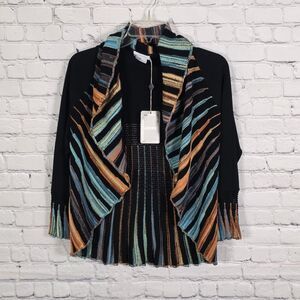 Adore Womens Medium Multicolor Cardigan Vest